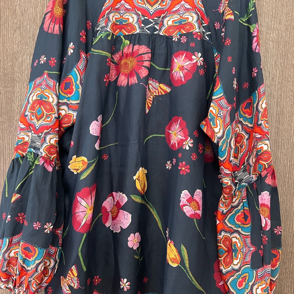 Johnny Was Multicolor Floral Blouse - Picture 8 of 9